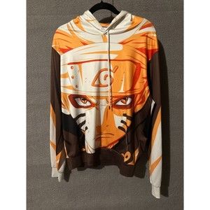 Naruto Anime Hoodie Sweater Unisex Graphic Print Casual Long Sleeve Size XL